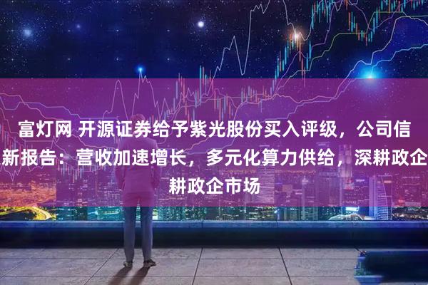 富灯网 开源证券给予紫光股份买入评级，公司信息更新报告：营收加速增长，多元化算力供给，深耕政企市场